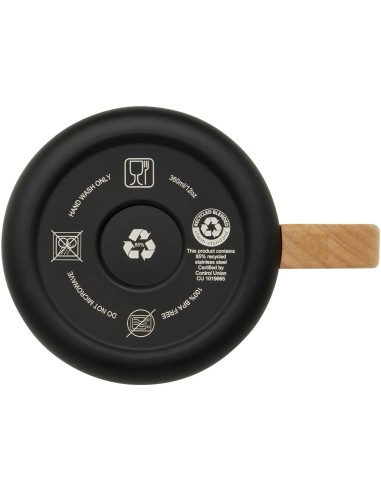Taza Bjorn 360 ml acero reciclado RCS asa de haya | Goodie