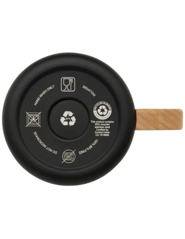Taza Bjorn 360 ml acero reciclado RCS asa de haya | Goodie