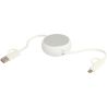 Cable retráctil 5 en 1 de 100 cm de plástico reciclado y aluminio para sincronización de datos y carga rápida de 45 W Personaliz - Imagen 35