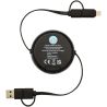 Cable retráctil 5 en 1 de 100 cm de plástico reciclado y aluminio para sincronización de datos y carga rápida de 45 W Personaliz - Imagen 45