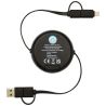 Cable retráctil 5 en 1 de 100 cm de plástico reciclado y aluminio para sincronización de datos y carga rápida de 45 W Personaliz - Imagen 46
