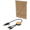 Cable 5 en 1 de plástico reciclado de 30 cm para sincronización de datos y carga rápida de 27 W con detalles de bambú Personaliz - Imagen 18