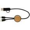 Cable 5 en 1 de plástico reciclado de 30 cm para sincronización de datos y carga rápida de 27 W con detalles de bambú Personaliz - Imagen 20