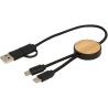 Cable 5 en 1 de plástico reciclado de 30 cm para sincronización de datos y carga rápida de 27 W con detalles de bambú Personaliz - Imagen 23