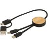Cable 5 en 1 de plástico reciclado de 30 cm para sincronización de datos y carga rápida de 27 W con detalles de bambú Personaliz - Imagen 25