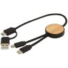 Cable 5 en 1 de plástico reciclado de 30 cm para sincronización de datos y carga rápida de 27 W con detalles de bambú Personaliz - Imagen 26
