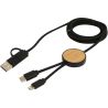 Cable 5 en 1 de plástico reciclado de 150 cm para sincronización de datos y carga rápida de 27 W con detalles de bambú Personali - Imagen 23