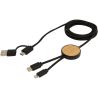 Cable 5 en 1 de plástico reciclado de 150 cm para sincronización de datos y carga rápida de 27 W con detalles de bambú Personali - Imagen 25
