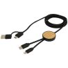 Cable 5 en 1 de plástico reciclado de 150 cm para sincronización de datos y carga rápida de 27 W con detalles de bambú Personali - Imagen 26