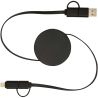 Cable retráctil 5 en 1 de plástico reciclado de 90 cm para sincronización de datos y carga rápida de 40 W Personalizada 6124430 - Imagen 23