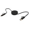 Cable retráctil 5 en 1 de plástico reciclado de 90 cm para sincronización de datos y carga rápida de 40 W Personalizada 6124430 - Imagen 28