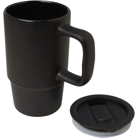 Taza Cerámica 450 ml con Tapa Personalizada | Goodie