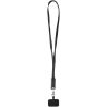 Lanyard de plástico reciclado para smartphone con sincronización de datos integrada y cable 5 en 1 de carga rápida de 65 W Perso - Imagen 14
