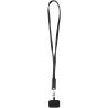 Lanyard de plástico reciclado para smartphone con sincronización de datos integrada y cable 5 en 1 de carga rápida de 65 W Perso - Imagen 16