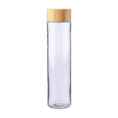 Botella de Vidrio con Tapa de Bambú Personalizada | Goodie
