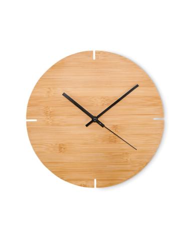 Reloj redondo pared de bambú