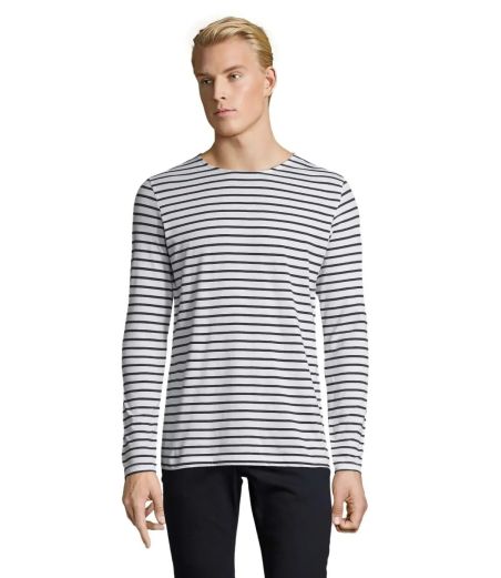 MARINE MEN STRIPED T-SHIRT Personalizado 7S01402