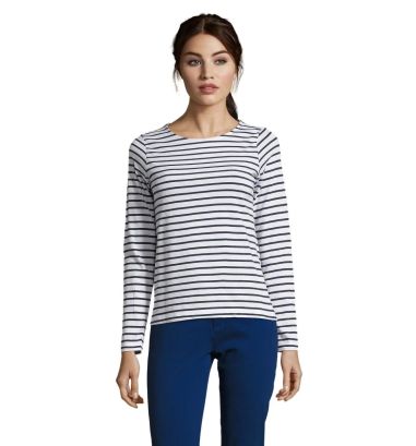 MARINE WOMEN STRIPE T-SHIRT Personalizado 7S01403
