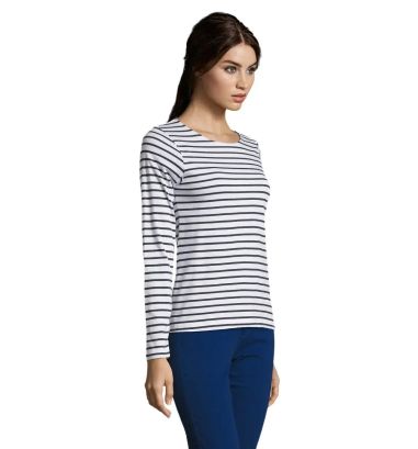 MARINE WOMEN STRIPE T-SHIRT Personalizado 7S01403