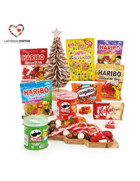 Cesta Lote de Navidad Dulces Solidaria Latiendo Juntos para Niños