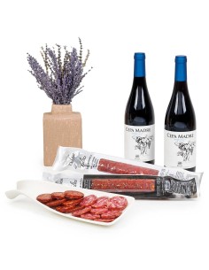 Cesta de Navidad Gourmet con Ibéricos Bellota y Vino Rioja