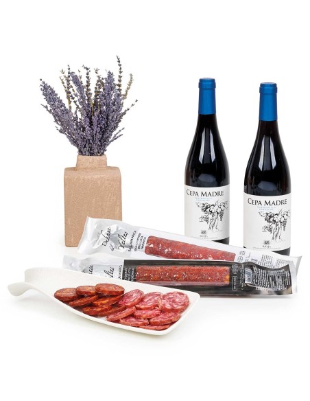 Cesta de Navidad Gourmet con Ibéricos Bellota y Vino Rioja