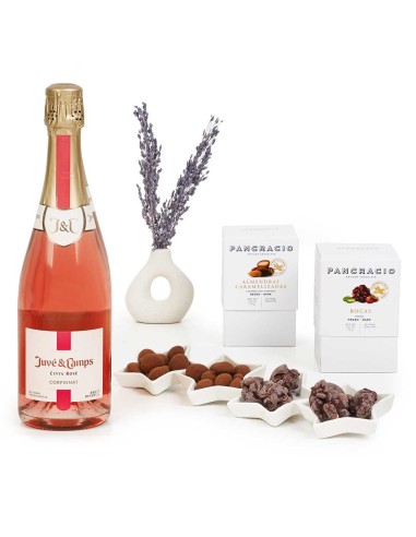 Comprar Caja (Lote) de Navidad Gourmet con Corpinnat Rosé y Dulces