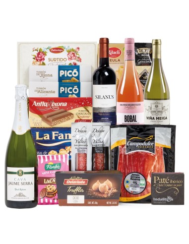 Lote de Navidad 106 con Jamón, Ibéricos, Vinos y Dulces Sadival 2026