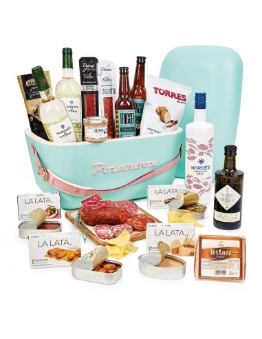 Cesta de Navidad Gourmet en Nevera Polarbox con Ibéricos