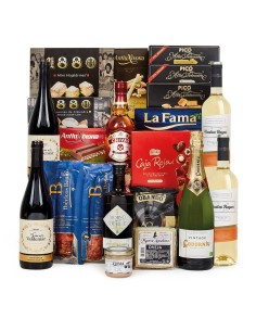Lote 17 Cesta de Navidad Premium con Ibéricos, Whisky y Vino Blanco
