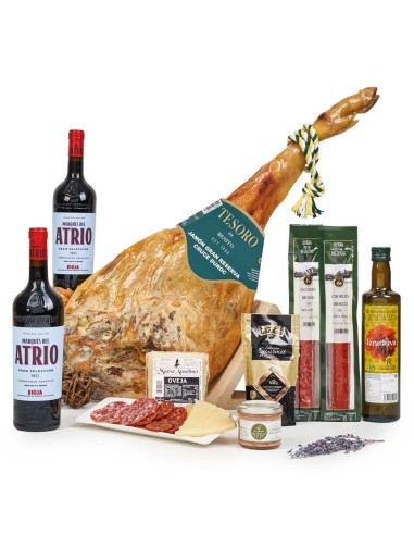 Caja lote jamonera de navidad para empresas Jamón Duroc Gran Reserva