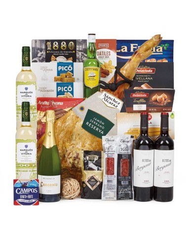 Lote 21 Jamón Reserva Sánchez Alcaraz con Ibéricos y Vinos Rioja