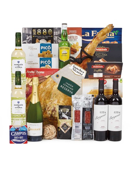 Lote 21 Jamón Reserva Sánchez Alcaraz con Ibéricos y Vinos Rioja