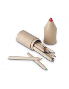 12 lápices en caja madera - Imagen 1