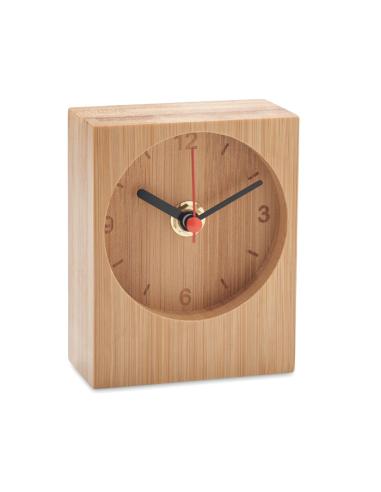 Reloj de sobremesa de bambú