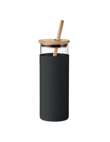 Vaso de 450 ml con tapa bambú - Imagen 1