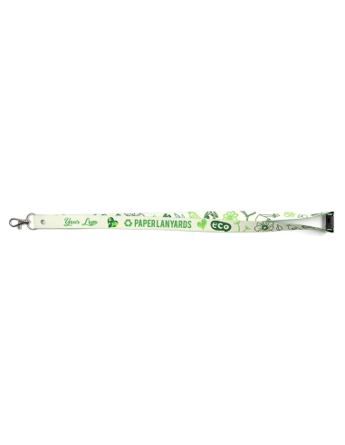 Lanyard de papel con cierre de seguridad