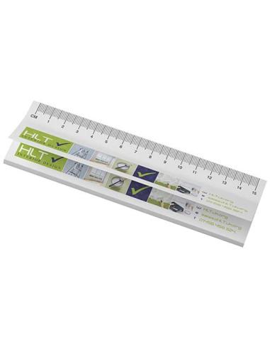 Libreta con notas adhesivas de material reciclado con regla impresa "Sticky-Mate®"