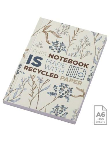Libreta A6 de tapa blanda con 100 hojas de papel reciclado "Novella Austen"