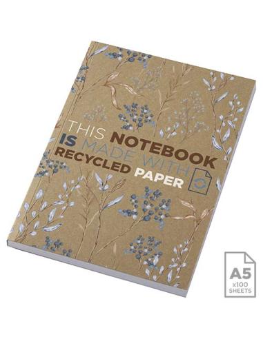 Libreta A5 de tapa blanda craft con 100 hojas de papel reciclado "Novella Austen"