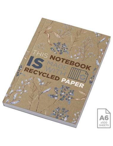 Libreta A6 de tapa blanda craft con 100 hojas de papel reciclado "Novella Austen"