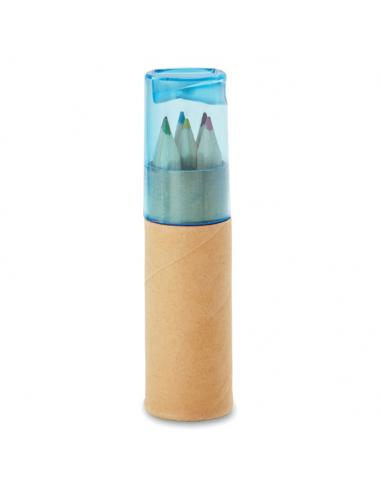 6 lápices de color en tubo - Imagen 1