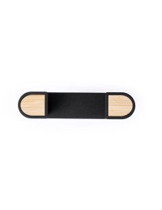 Soporte para smartphone giratorio de bambú personalizado, plegado