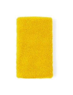 Muñequera elástica de algodón técnico personalizada en color amarillo