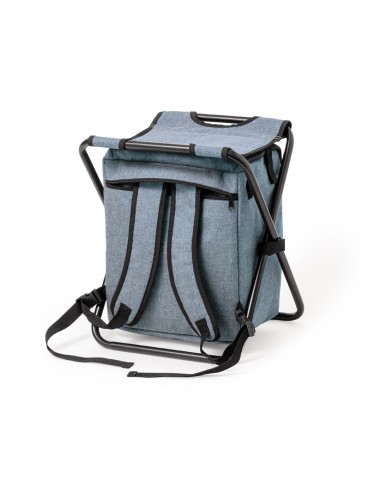 Silla plegable con nevera integrada personalizada, vista trasera angulada