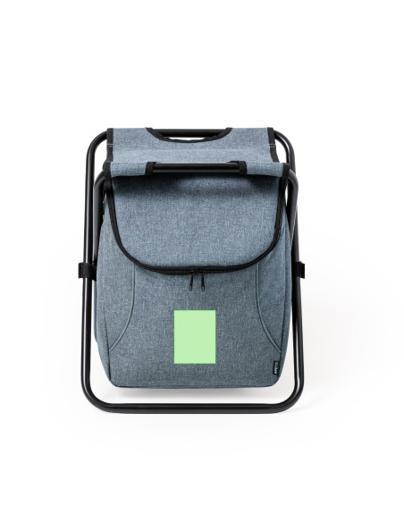 Silla plegable con nevera integrada personalizada con logo en verde