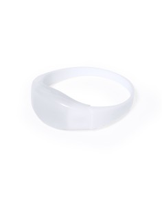 Pulsera con luces LED personalizada, encendida en color verde