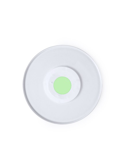 Posavasos de acrílico con 6 LEDs personalizado, zona de impresión marcada, otro tamaño reducido