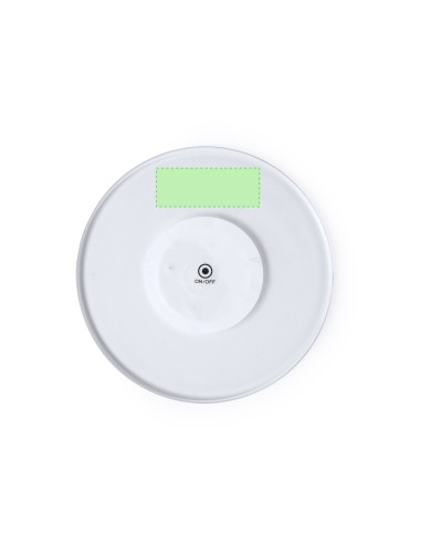 Posavasos de acrílico con 6 LEDs personalizado, vista frontal apagado