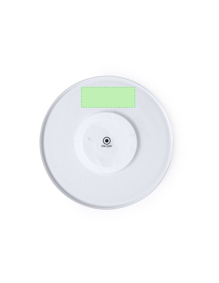 Posavasos de acrílico con 6 LEDs personalizado, vista frontal apagado
